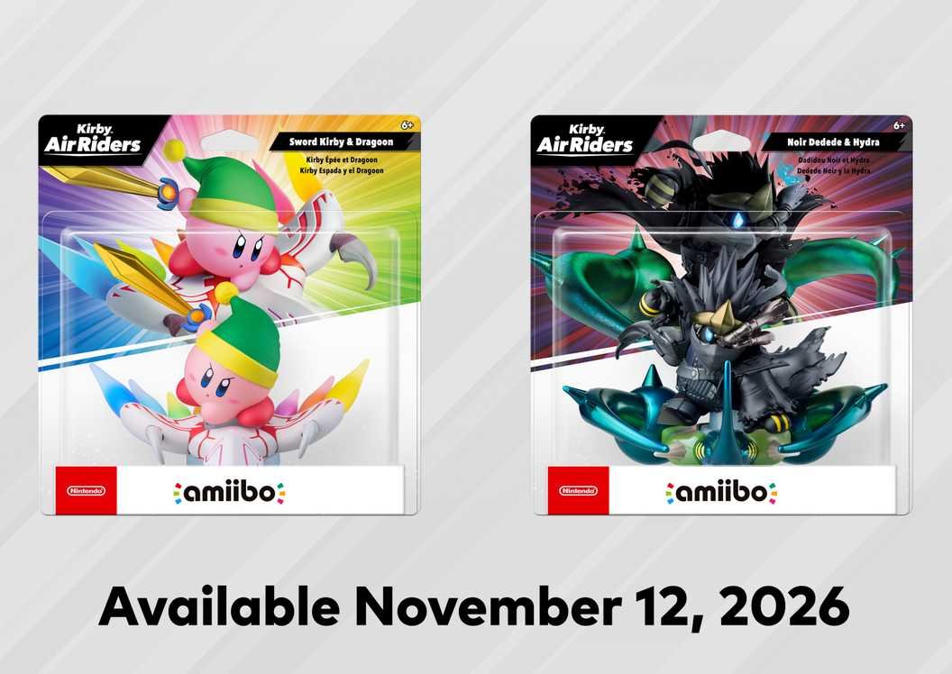 Últimos amiibo de Kirby Air Riders chegam em 12 de novembro com duas novas figuras - Imagem do artigo original